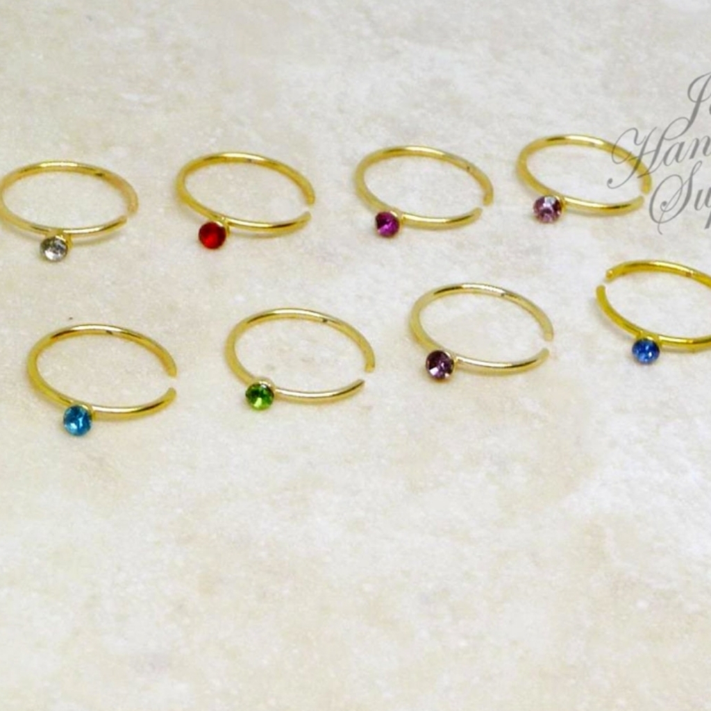 8 Nose Ring Hoops